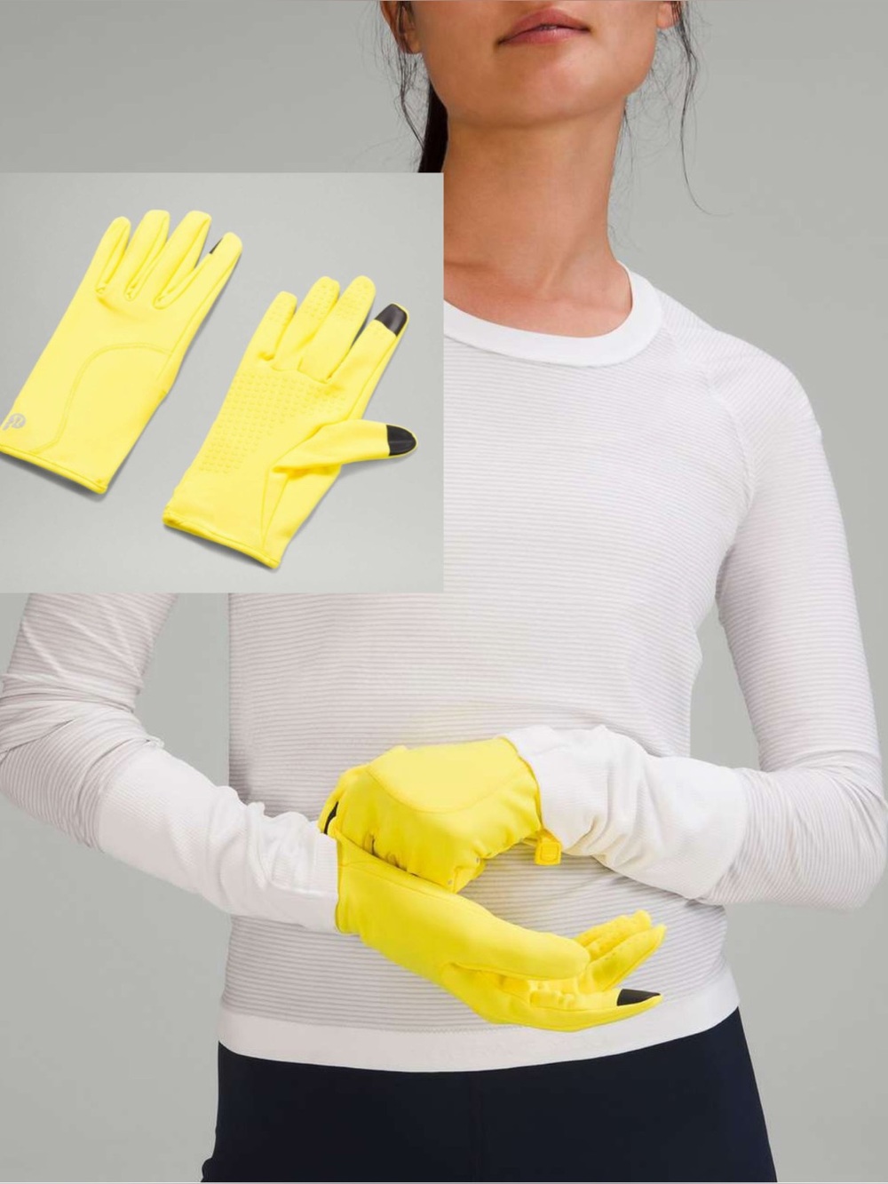 Lululemon cold-weather running gloves- Sonic Yellow